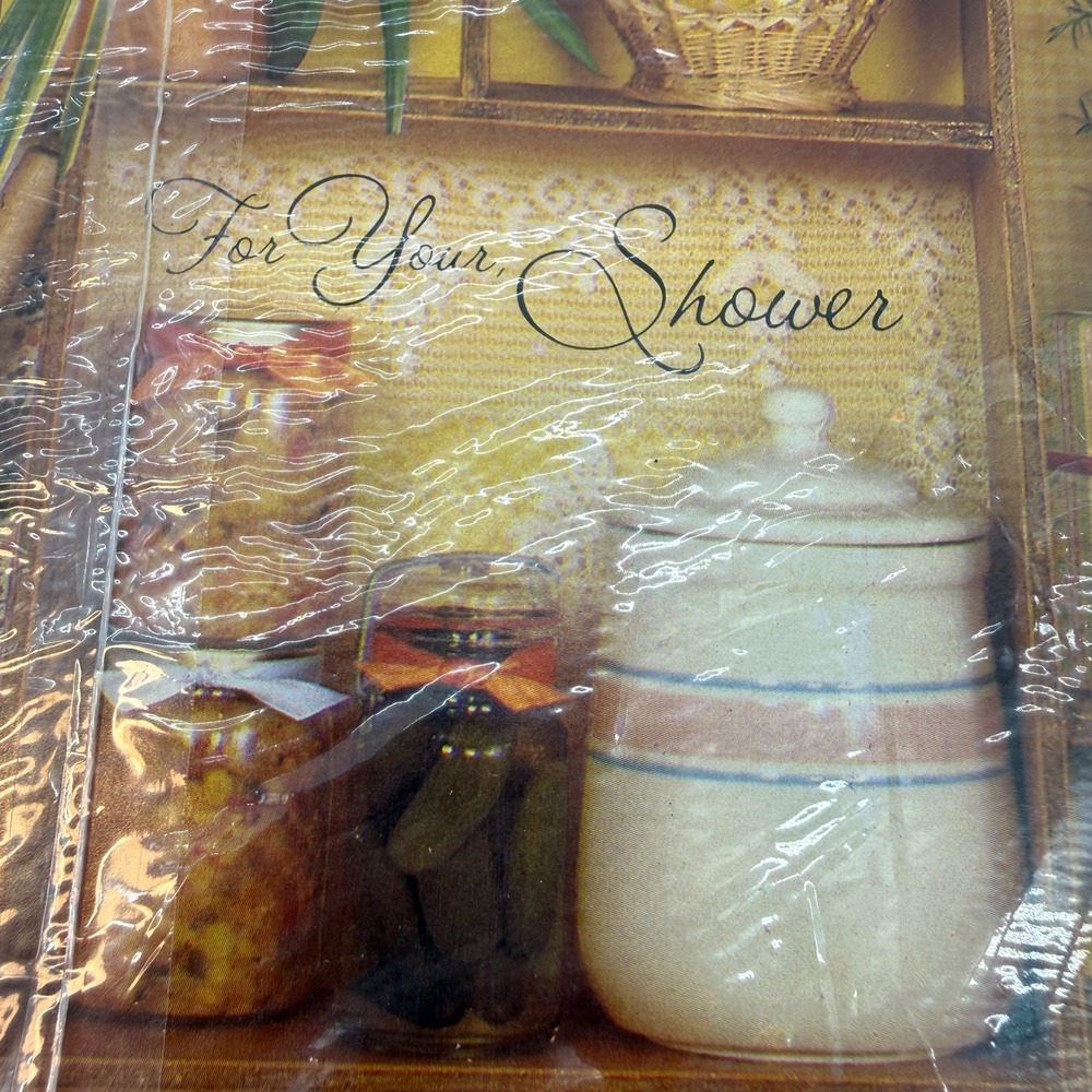 Vintage Wrapping Paper Lot of 2 Giant Sheets Bridal Shower Baby Shower - Picture 8 of 9